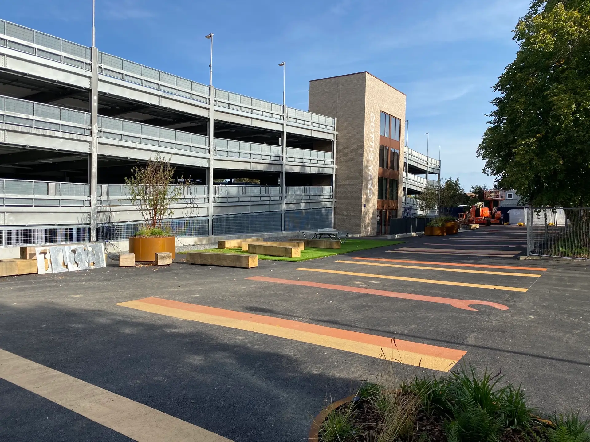CGI image of car park and parking spaces